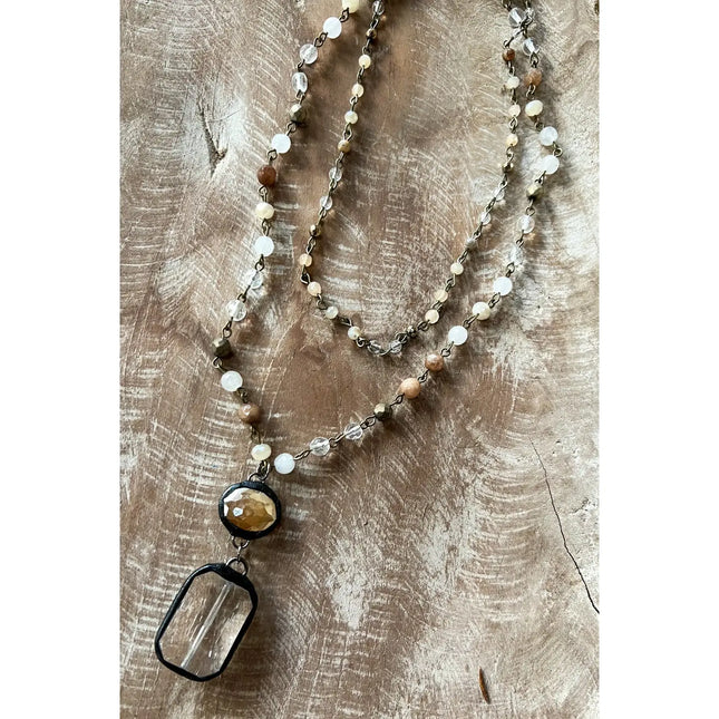 Dylan Designs Micah Necklace in Bronze Taupe