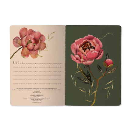 BV by Bruno Visconti A5 Notebook - Pink Blossoms on White