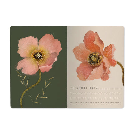 BV by Bruno Visconti A5 Notebook - Pink Blossoms on White