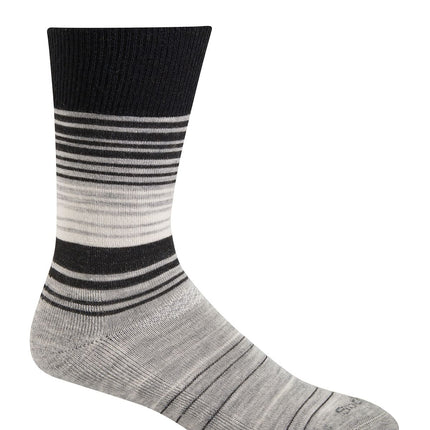 Sockwell Easy Does It Relaxed Fit Grey Socks (Women’s) - Black Stripe