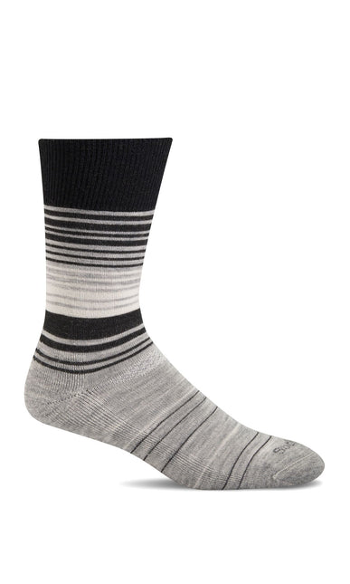 Sockwell Easy Does It Relaxed Fit Grey Socks (Women’s) - Black Stripe