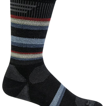 Sockwell Men's Park Twill Crew | Moderate Graduated Compression Socks - Black