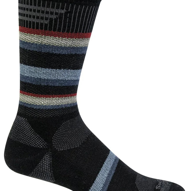 Sockwell Men's Park Twill Crew | Moderate Graduated Compression Socks - Black