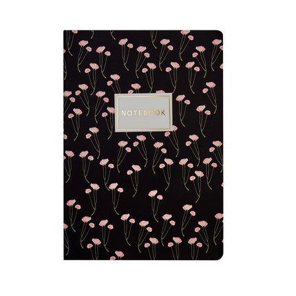 BV by Bruno Visconti A5 Notebook - Poppies On Black