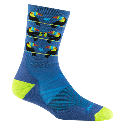 Darn Tough Toco Loco Micro Crew Ultra-Lightweight Running Sock (Women's) - Baltic