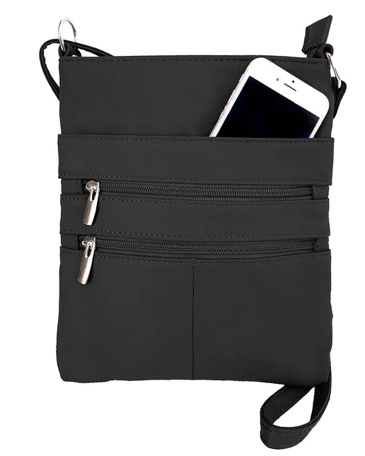 ROMA Large Cowhide Leather Crossbody Shoulder Bag
