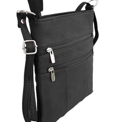 ROMA Large Cowhide Leather Crossbody Shoulder Bag