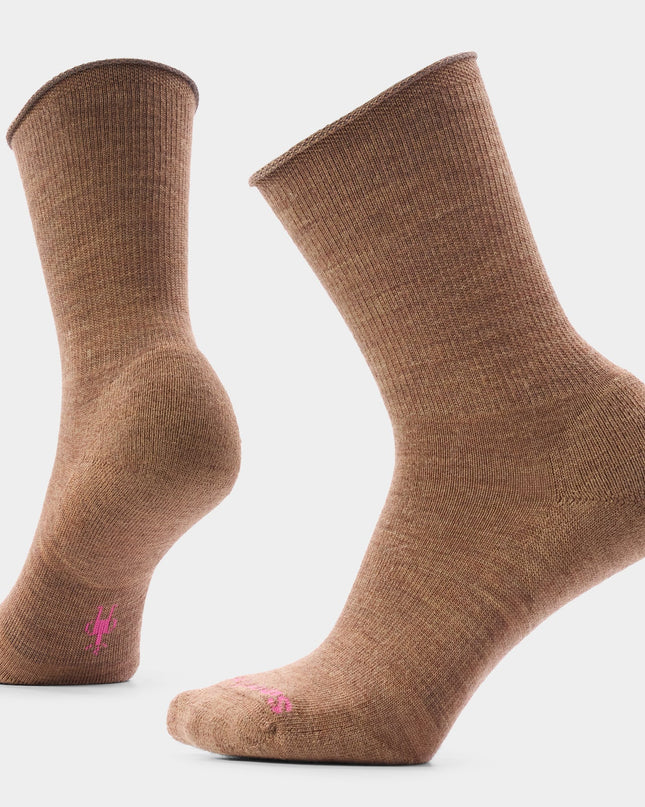 SMARTWOOL Women's Everyday Roll Top Crew Socks - Mocha