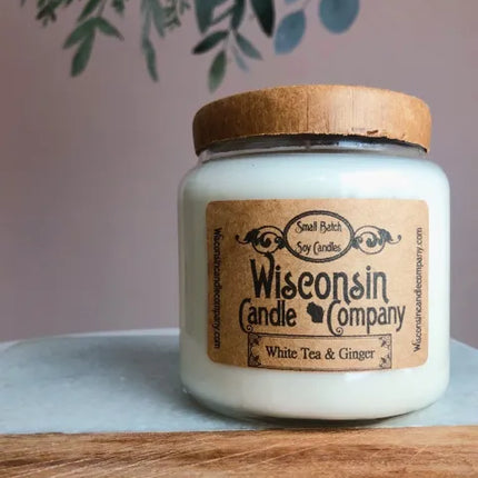 Wisconsin Candle Company - White Tea & Ginger 10 Oz Candle