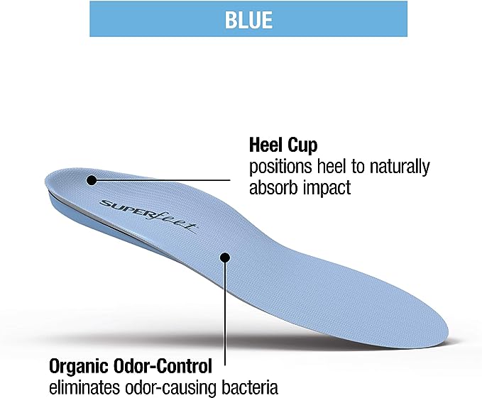 Superfeet Blue Medium Arch Orthotic Insole (Unisex) - Blue