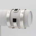 Karine Sultan Silver Cuff with Black Square Detail