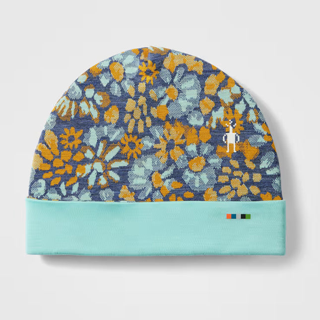 Smartwool Thermal Merino Reversible Cuffed Beanie - Nightfall Blue Floral