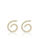 Karine Sultan Spiral Earrings with Crystals