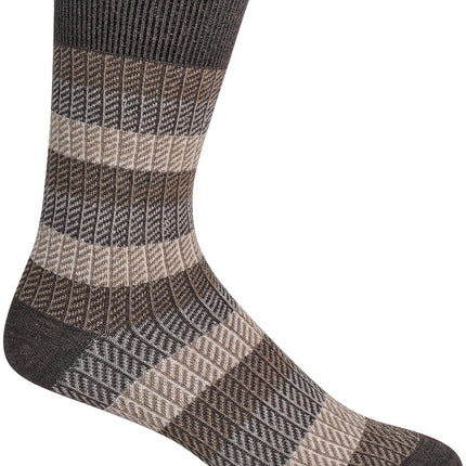 Sockwell Men’s Ticking Tweed | Essential Comfort Socks - Mushroom