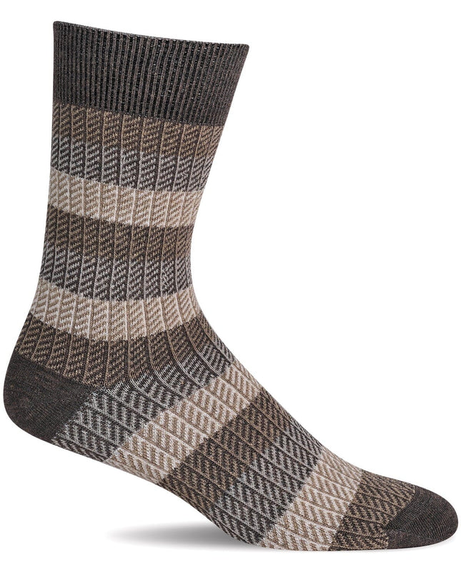 Sockwell Men’s Ticking Tweed | Essential Comfort Socks - Mushroom