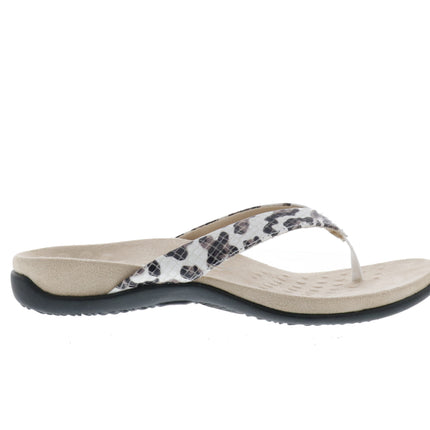 Vionic Dillon Thong Sandal (Women's) - White/Leopard/Snake Skin