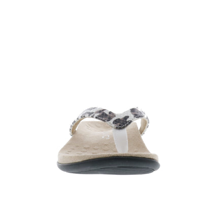 Vionic Dillon Thong Sandal (Women's) - White/Leopard/Snake Skin