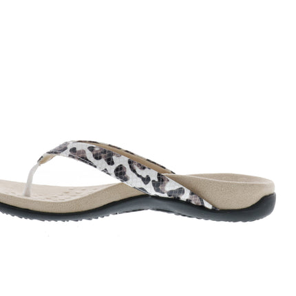 Vionic Dillon Thong Sandal (Women's) - White/Leopard/Snake Skin