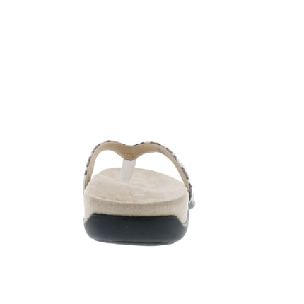 Vionic Dillon Thong Sandal (Women's) - White/Leopard/Snake Skin