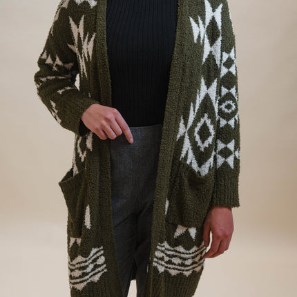 WESTERN AZTEC SWEATER CARDIGAN