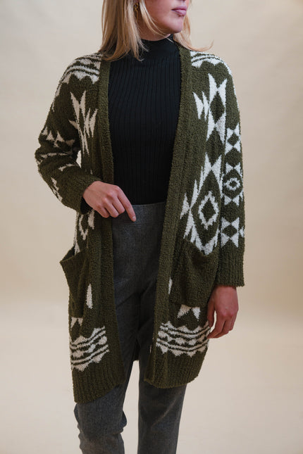 WESTERN AZTEC SWEATER CARDIGAN
